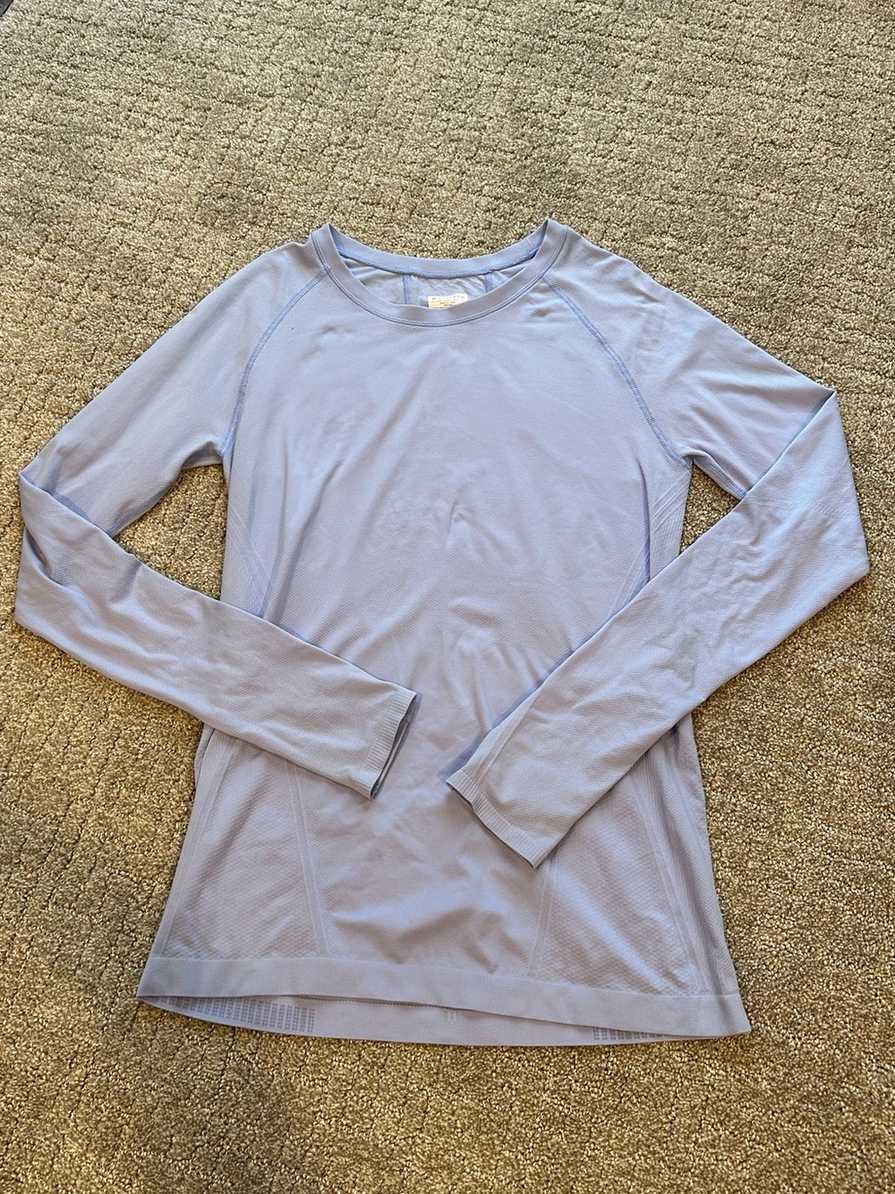 Athleta Light Periwinkle Blue Long Sleeve Performance Tee
